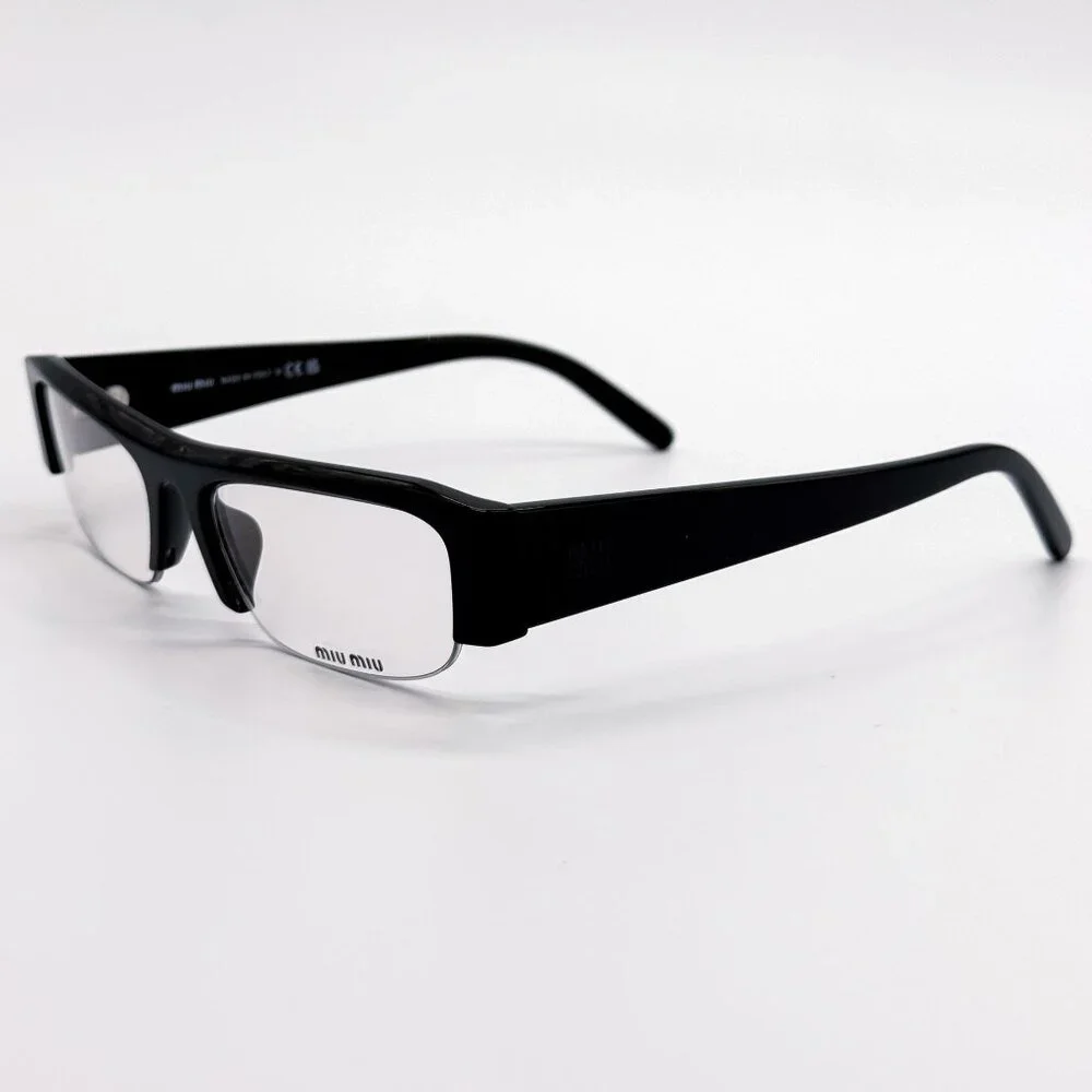 NEW MIU MIU EYEGLASSES MUB07S 16K08N BLACK WOMEN MU B07S SMU B07